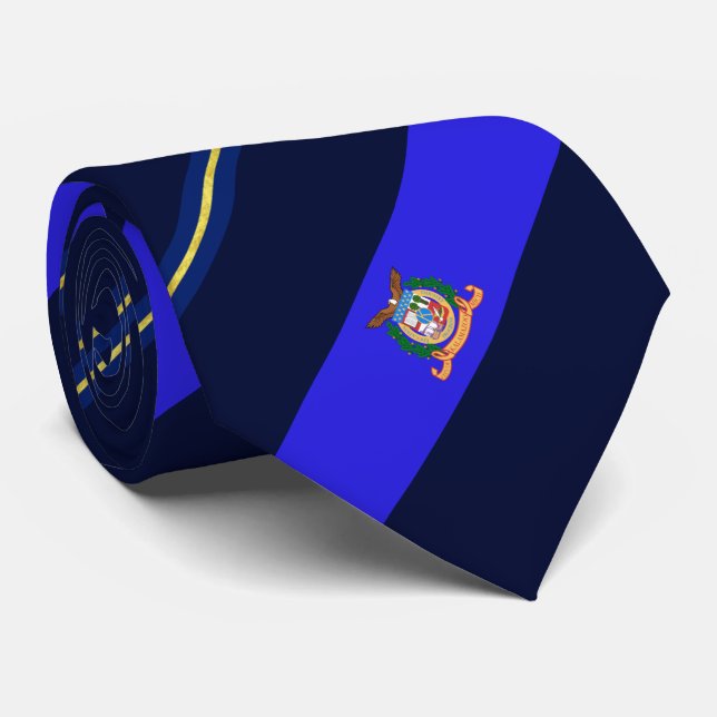 Kalamazoo (Michigan) city flag Neck Tie (Rolled)