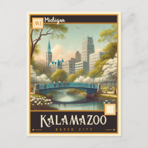 Kalamazoo, Michigan   Vintage Postcard