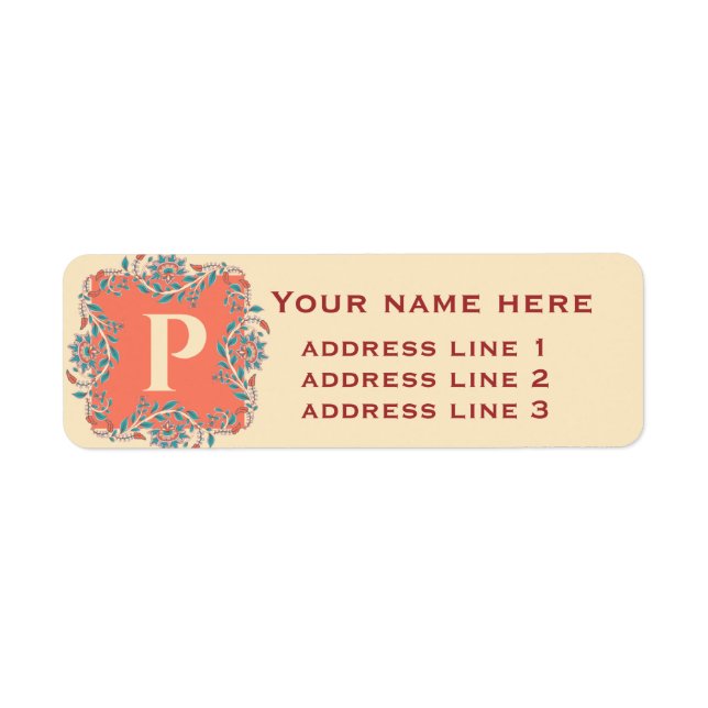 Kalamkari Return Address Label (Front)