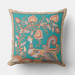 Kalamkari Throw Pillow