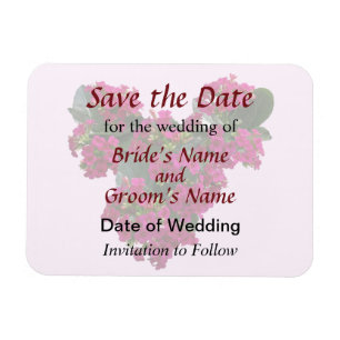 Kalanchoe Heart Save the Date Magnet