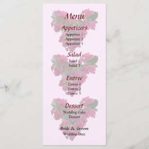 Kalanchoe Heart Wedding Menu