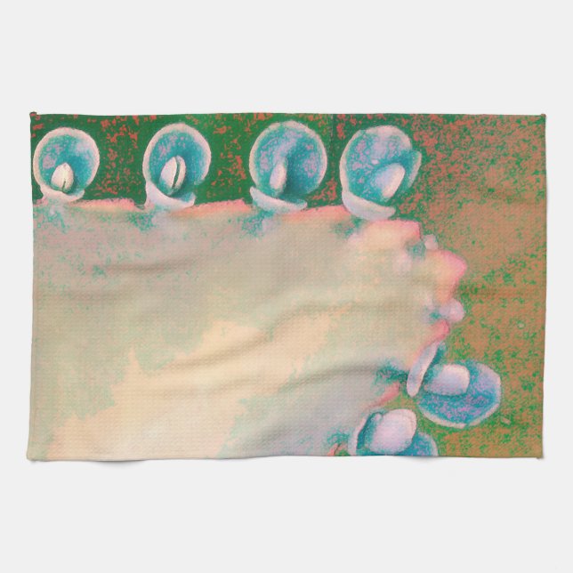 Kalanchoe Plant Abstract Kitchen Towel (Horizontal)