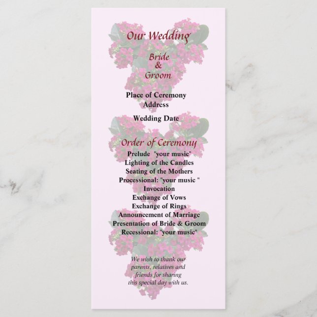 Kalanchoe Programme de mariage cardiaque (Devant)