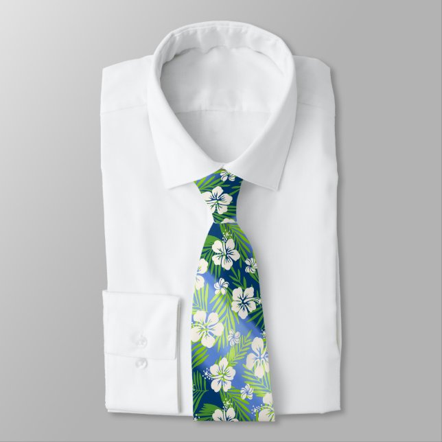 Kalani Tie Dye Blend Tropical Hibiscus - Blue (Tied)