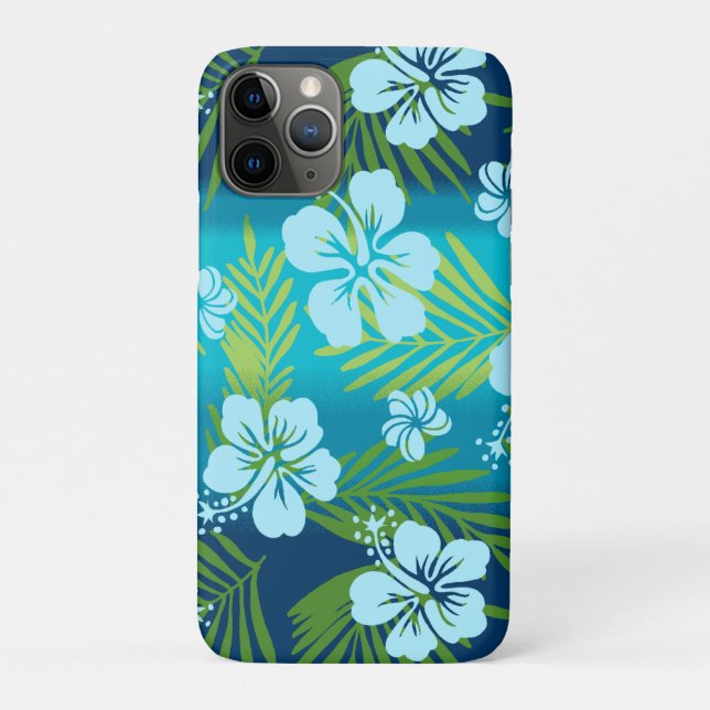 Kalani Tie Dye Blend Tropical Hibiscus - Teal Case-Mate iPhone Case (Back)