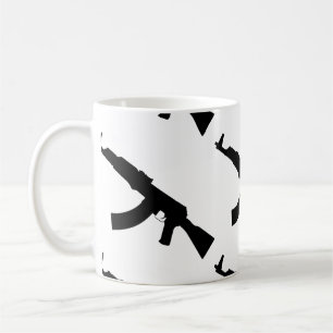 Kalashnikov ak 47 silhouette coffee mug