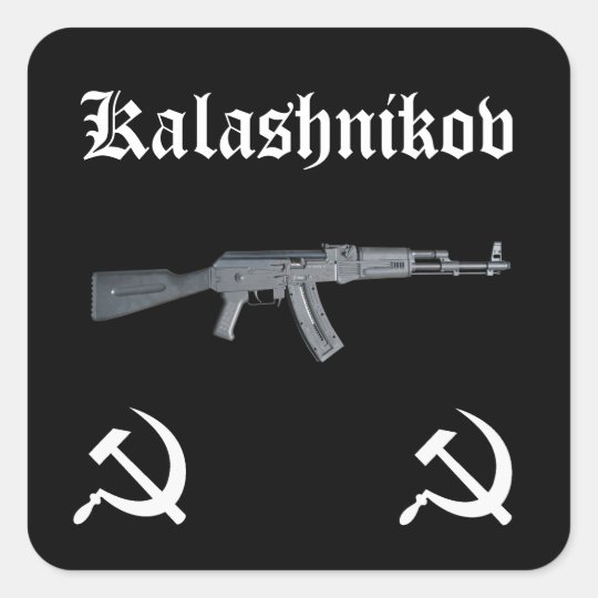 Kalashnikov AK-47 Square Sticker