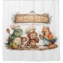 Kalderi Kindness Kitchen Shower Curtain