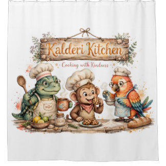 Kalderi Kindness Kitchen Shower Curtain