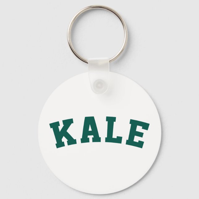 Kale Funny Vegan Style Keychain (Front)