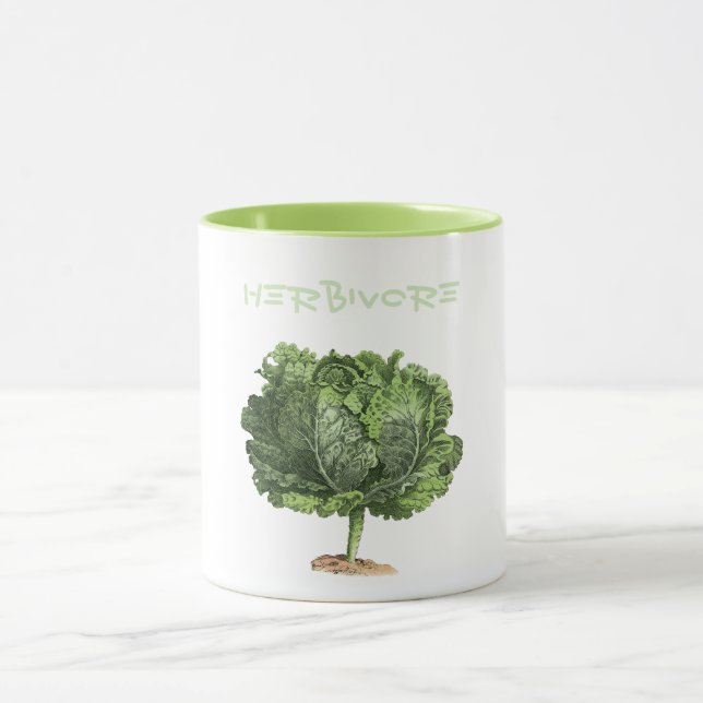 Kale Herbivore Vegan Vegetarian Mug (Center)