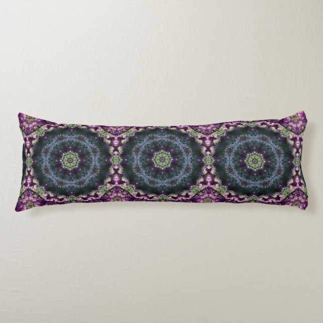 Kale Kaleidoscope Mandala Body Pillow (Front)