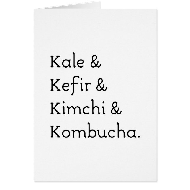 Kale Kefir Kimchi Kombucha (Front)