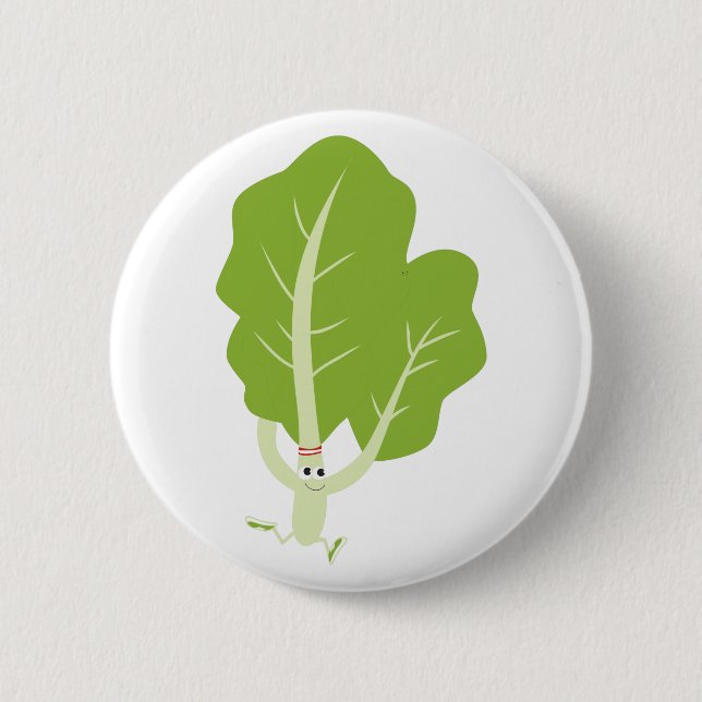 Kale Runner 2 Inch Round Button (Front)