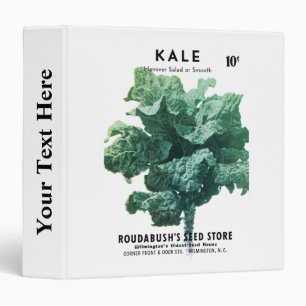 Kale Seed Packet Label Binder