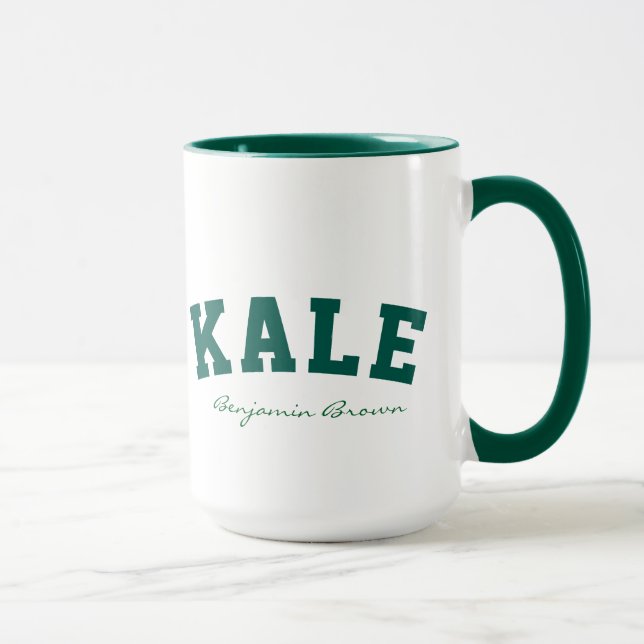 Kale University Custom Name Vegan Style Mug (Right)