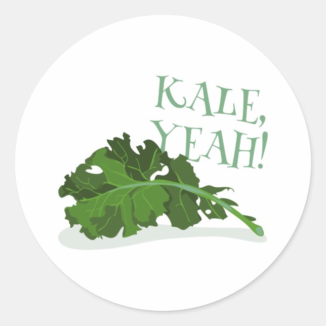 Kale Yeah Classic Round Sticker (Front)