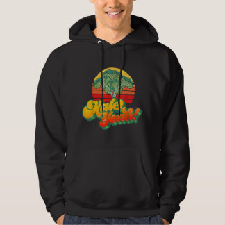 Kale Yeah Funny Vegetable Vintage Retro 80s Sunset Hoodie