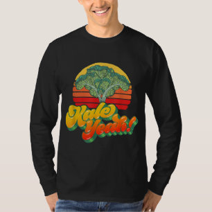 Kale Yeah Funny Vegetable Vintage Retro 80s Sunset T-Shirt