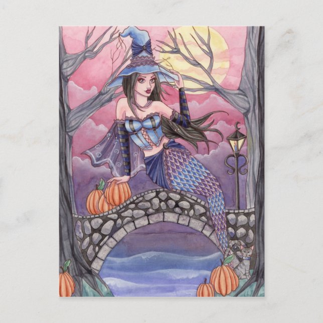 Kalei - Carte postale de la sirène Halloween (Devant)