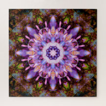 Kaleidescope Mandala Jigsaw Puzzle by DeGruy