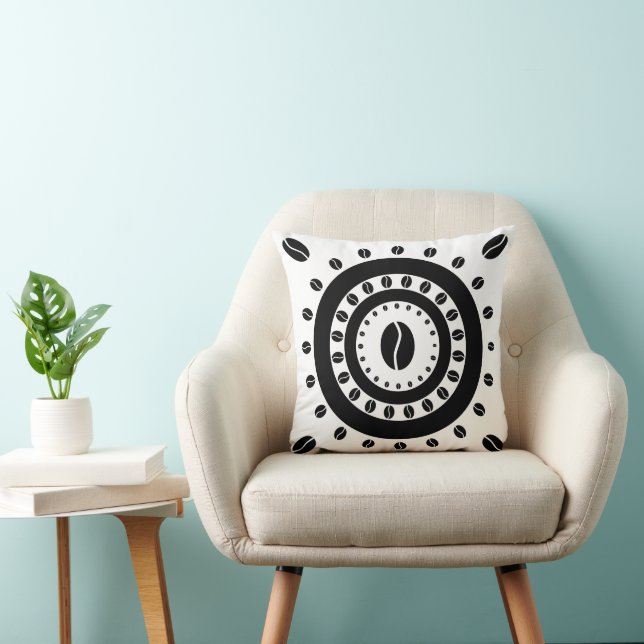 kaleido coffee beans throw pillow (Chair)