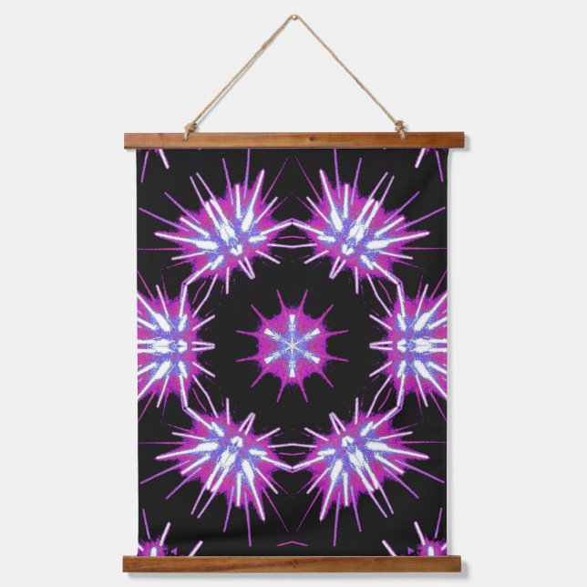 Kaleido Starburst – Purple Pattern Tapestry (Front)