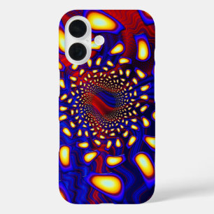 KaleidoBerries Psychedelic Fused Glass Fractal iPhone 16 Case