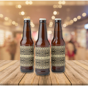 KaleidoCheetah, custom Beer Bottle Label