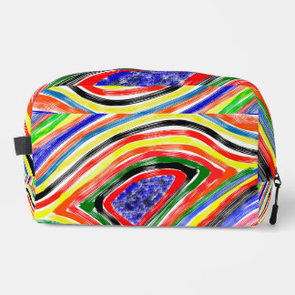 "KaleidoRush" Abstract Color Burst Travel Pouch