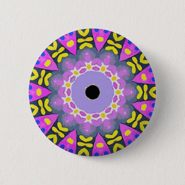 kaleidoscope 2 inch round button (Front)