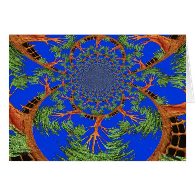 Kaleidoscope Acacia Arbre Art Imprimer/Graphique (Devant horizontal)