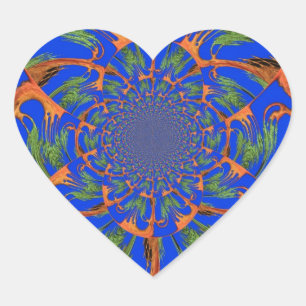 Kaleidoscope Acacia Tree Art Print/Graphic Heart Sticker