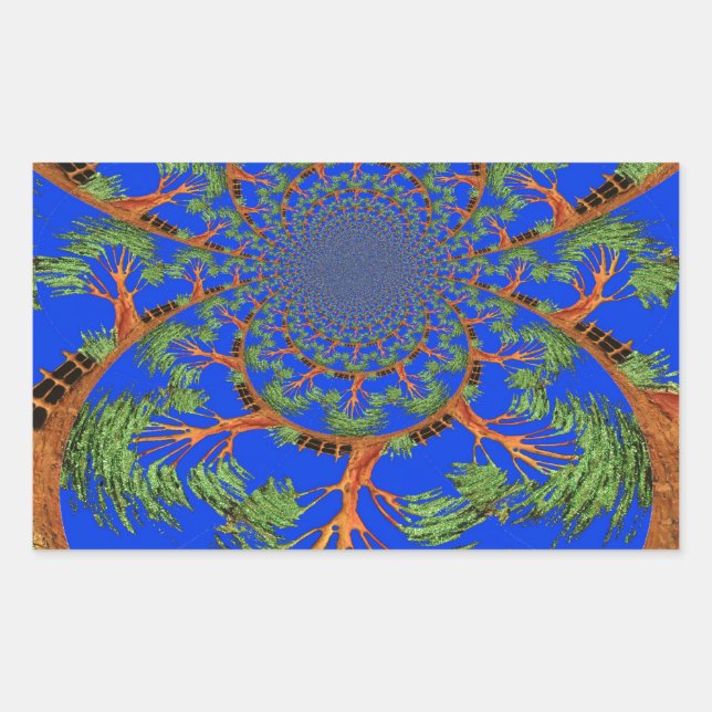Kaleidoscope Acacia Tree Art Print/Graphic Sticker (Front)