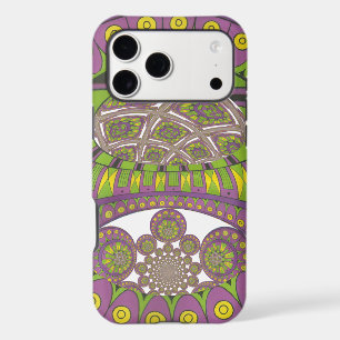 Kaleidoscope africain violet et jaune traditionnel