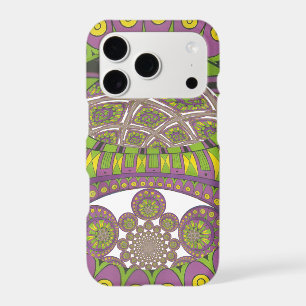 Kaleidoscope africain violet et jaune traditionnel