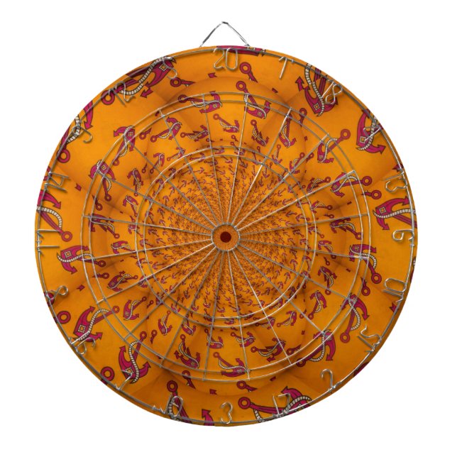 Kaleidoscope Anchor Art Print Dartboard (Front)