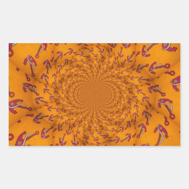 Kaleidoscope Anchor Art Print Sticker (Front)
