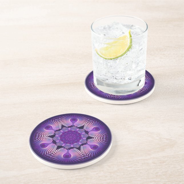Kaleidoscope Apophysis Flower I Coaster (Side)