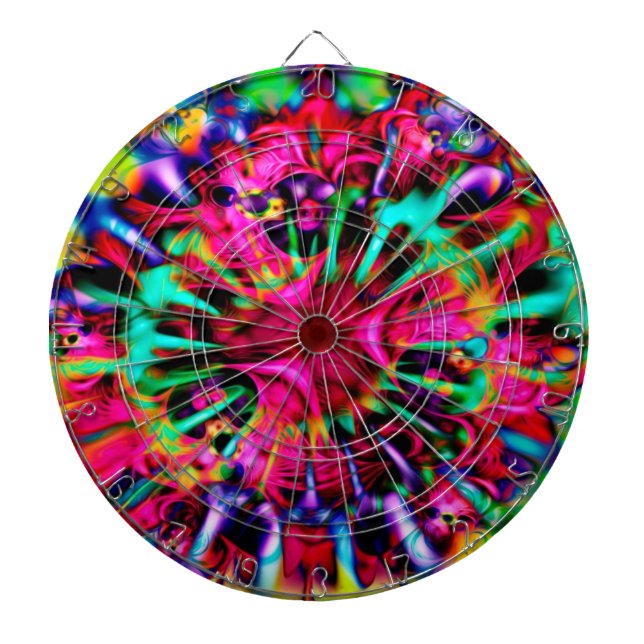 Kaleidoscope Apophysis Fractal Art - I Dartboard (Front)