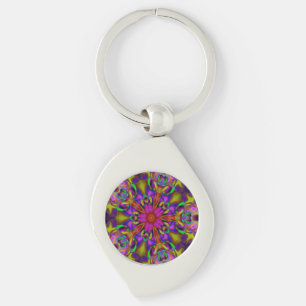 Kaleidoscope Apophysis Fractal Art - I Keychain