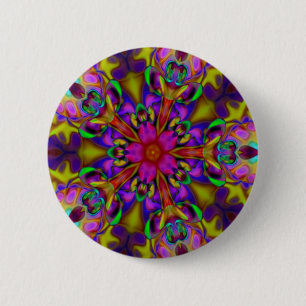 Kaleidoscope Apophysis Fractal Art - II 2 Inch Round Button