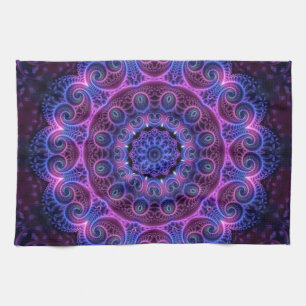 Kaleidoscope Apophysis Mandala Hearts Kitchen Towel