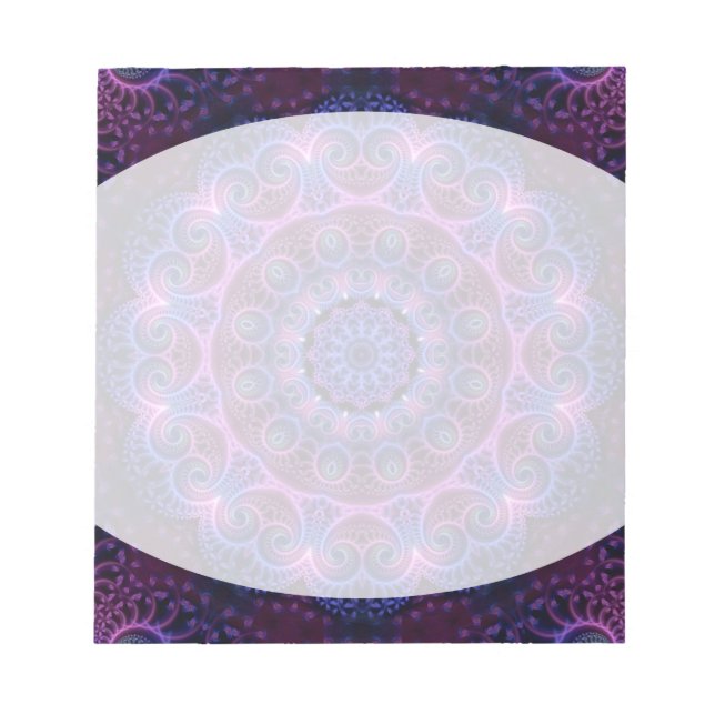 Kaleidoscope Apophysis Mandala Hearts Notepad (Front)