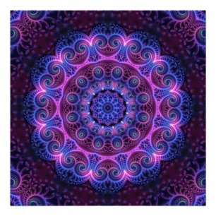 Kaleidoscope Apophysis Mandala Hearts Photo Print