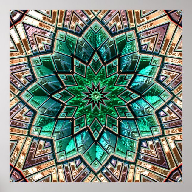Kaleidoscope Art 40A-40B Options d'image Affiches (Devant)