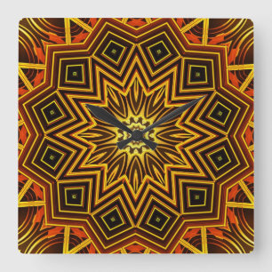 Kaleidoscope Art 9 Wall Clocks & Numeral Options