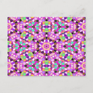 Kaleidoscope background postcard