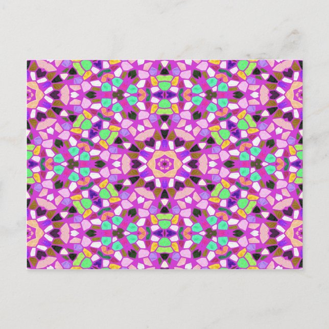 Kaleidoscope background postcard (Front)